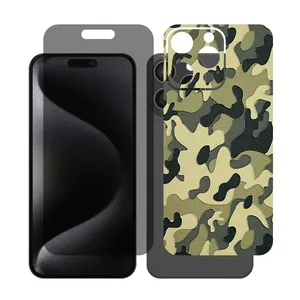 Glass Together model privacy screen protector Suitable for Apple iPhone 16 Pro Max mobile phone with back cover sticker