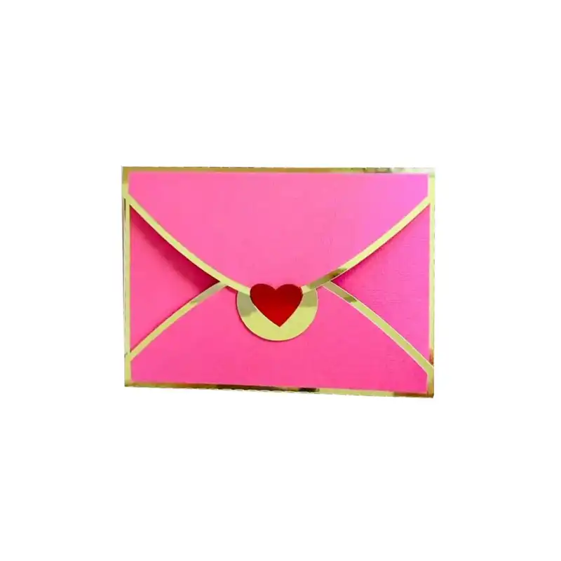 جعبه هدیه طرح پاکت نامه مدل قلب