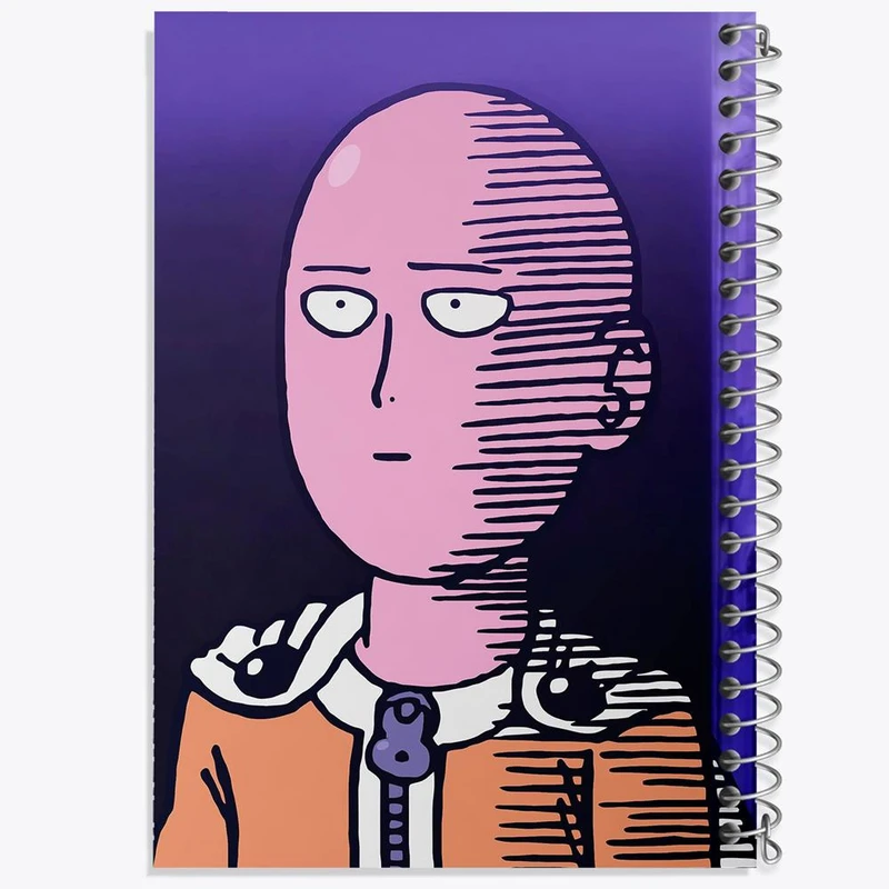 دفتر نت موسیقی 50 برگ خندالو مدل سایتاما انیمه مرد تک مشتی One Punch Man کد 11343