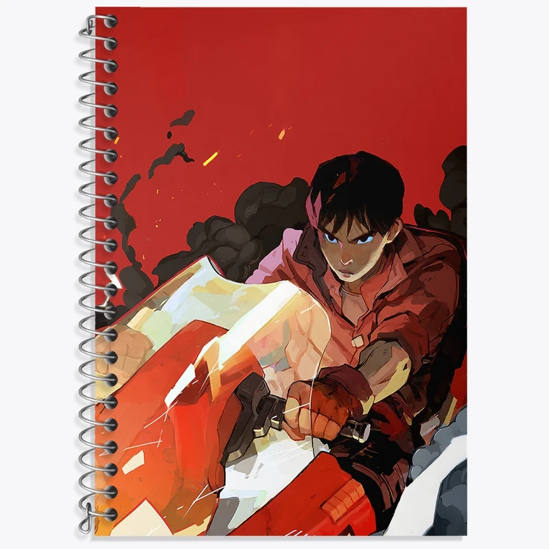 دفتر زبان 50 برگ خندالو مدل دو خط طرح کاندا انیمه آکیرا کد 33353