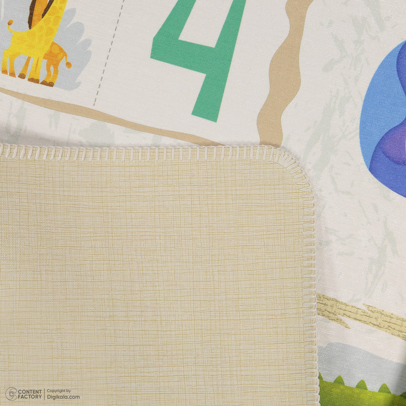 فرش پارچه ای ایپک مدل طرح انگلیسی کد jp016 زمینه کرم