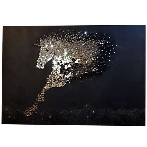 تابلو آینه کاری مدل اسب