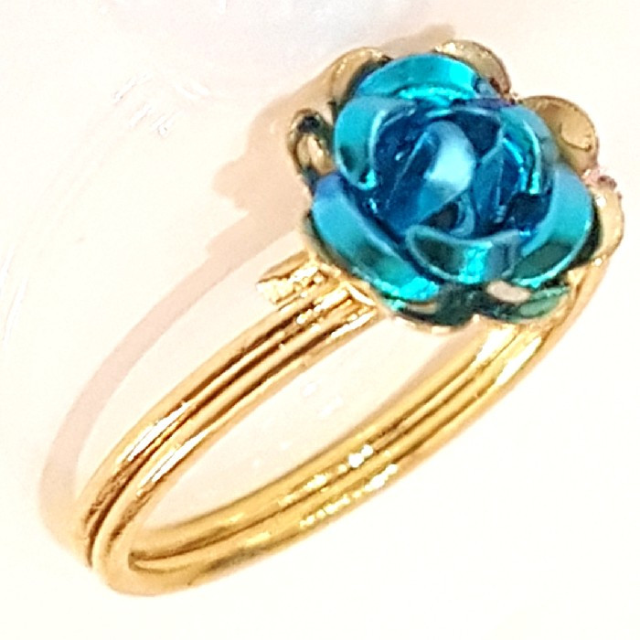 انگشتر دخترانه مدل گل رز کد P9800