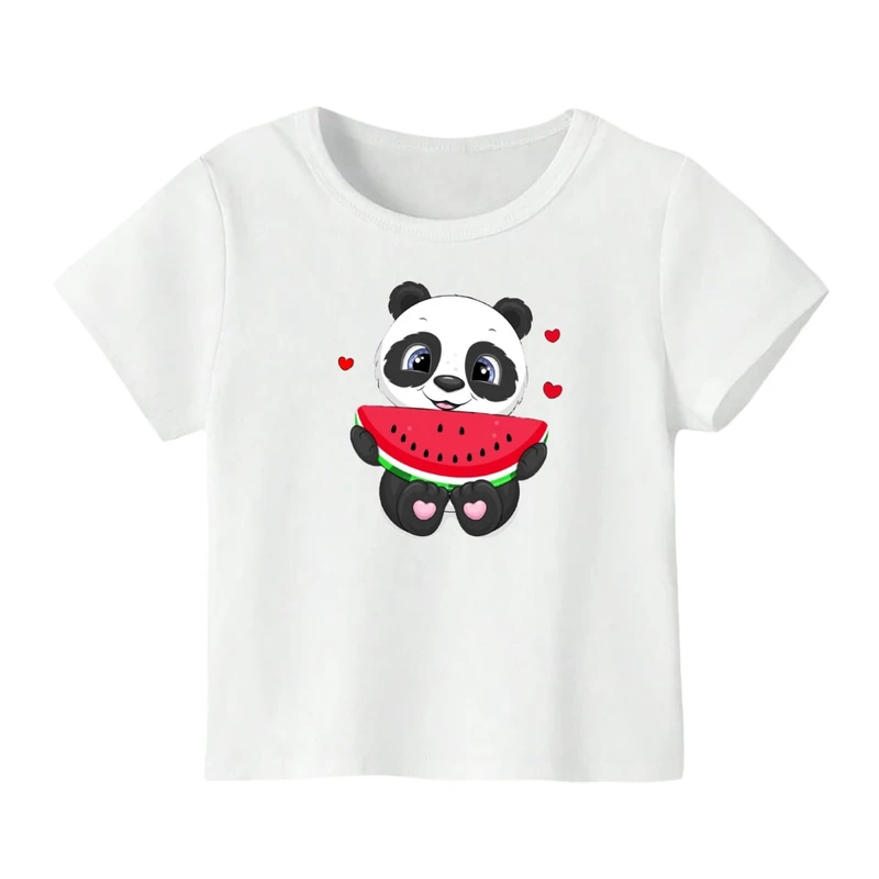 تی شرت آستین کوتاه بچگانه مدل پاندا هندوانه یلدایی کد 2