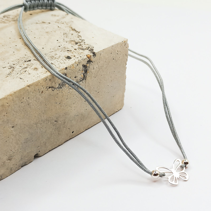 پابند نقره زنانه اکسسورایز مدل پروانه