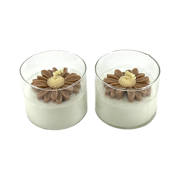 شمع مدل بابونه بسته 2 عددی