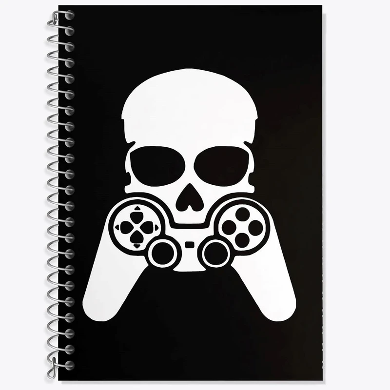 دفتر زبان 50 برگ خندالو مدل دو خط طرح گیمر Gamer کد 3890