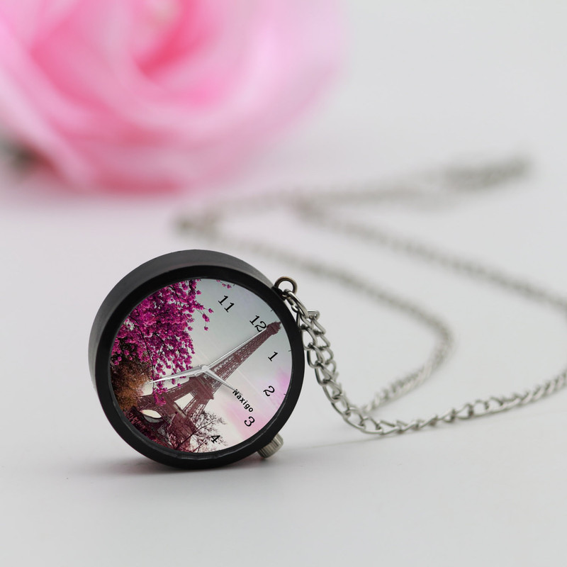 ساعت گردنبندی عقربه ای ناکسیگو مدل برج ایفل کد NF12774 ساعت گردنبندی عقربه ای ناکسیگو مدل برج ایفل کد NF12774