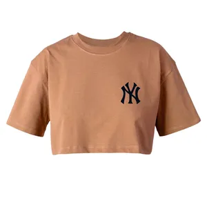 کراپ‌تاپ آستین کوتاه زنانه مدل NY کد L146 K