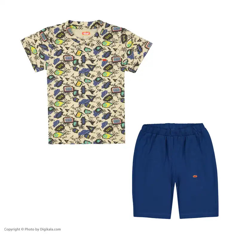 ست تی شرت و شلوارک پسرانه مادر مدل 418-79