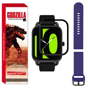محافظ صفحه نمایش گودزیلا مدل GS-SIL-SQ مناسب برای ساعت هوشمند هایلو  RS4 به همراه بند