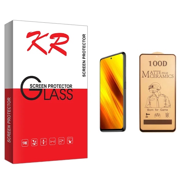 محافظ صفحه نمایش سرامیکی کی آر مدل +HD مناسب برای گوشی موبایل شیائومی Poco X3