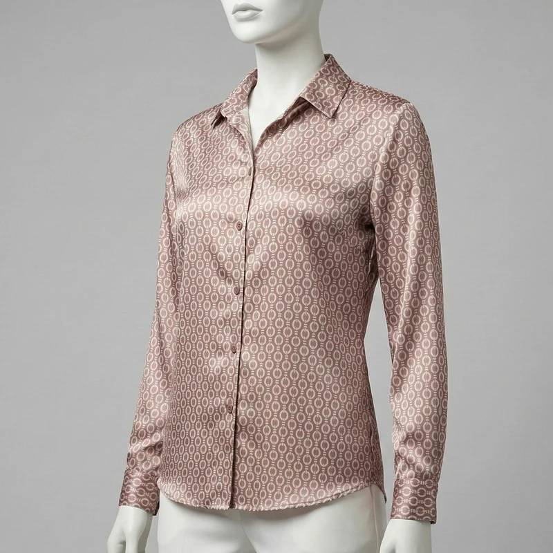 شومیز آستین بلند یقه برگردان زنانه مدل 7005