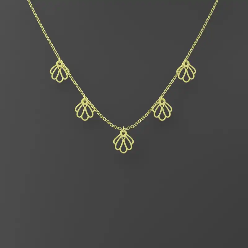 گردنبند طلا 18 عیار زنانه مدوپد مدل هندسی کد RNA11148