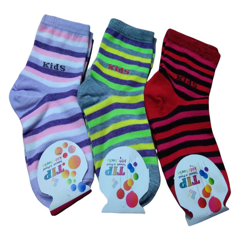 جوراب دخترانه تابش ایران پود مدل 0095 مجموعه 3 عددی