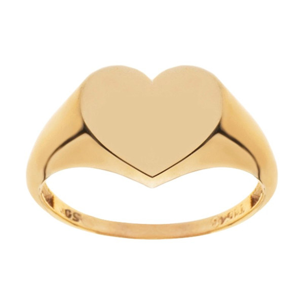 انگشتر طلا 18 عیار زنانه مدل قلب آیینه ای