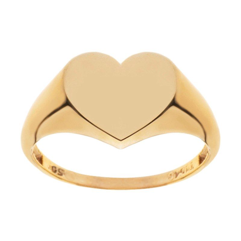 انگشتر طلا 18 عیار زنانه مدل قلب آیینه ای -  - 1