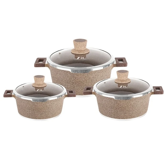 سرویس قابلمه گرانیت 6 پارچه زیو مدل ZCS-8416/S22