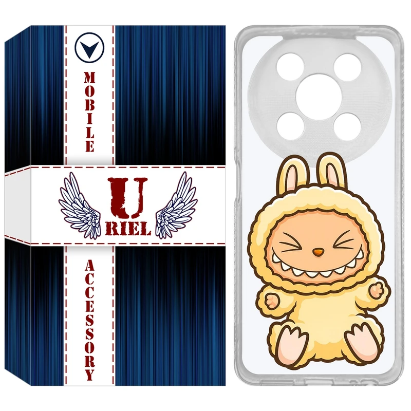 کاور یوریل مدل Clear کد 135 طرح لبوبو Labubu مناسب برای گوشی موبایل وکال V2 / V2 Lite
