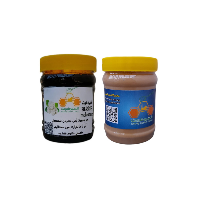 شیره توت محلی شهر طبیعت - 450 گرم به همراه ارده کنجد سنتی - 400 گرم