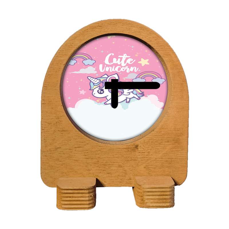 ساعت رومیزی طرح یونیکورن کد 252 ساعت رومیزی طرح یونیکورن کد 252