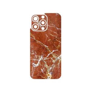 MAHOOT Red Marble Cover Sticker for Apple iPhone 15 Pro Max