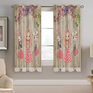 پرده نیروانا طرح دختر کودک مدل هازان کد 8251 سایز 140×200 سانتی متر