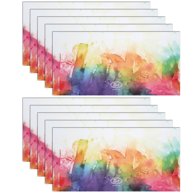 پاکت نامه انتشارات سیبان مدل Watercolor بسته 10 عددی