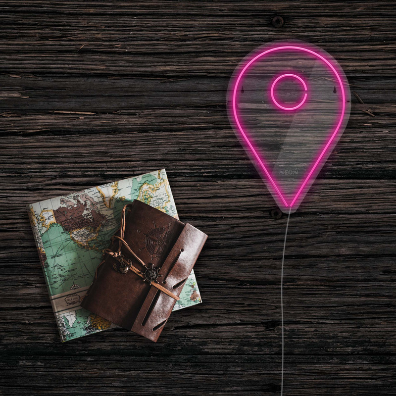 چراغ دیواری نئون دیزاین طرح Location_PN