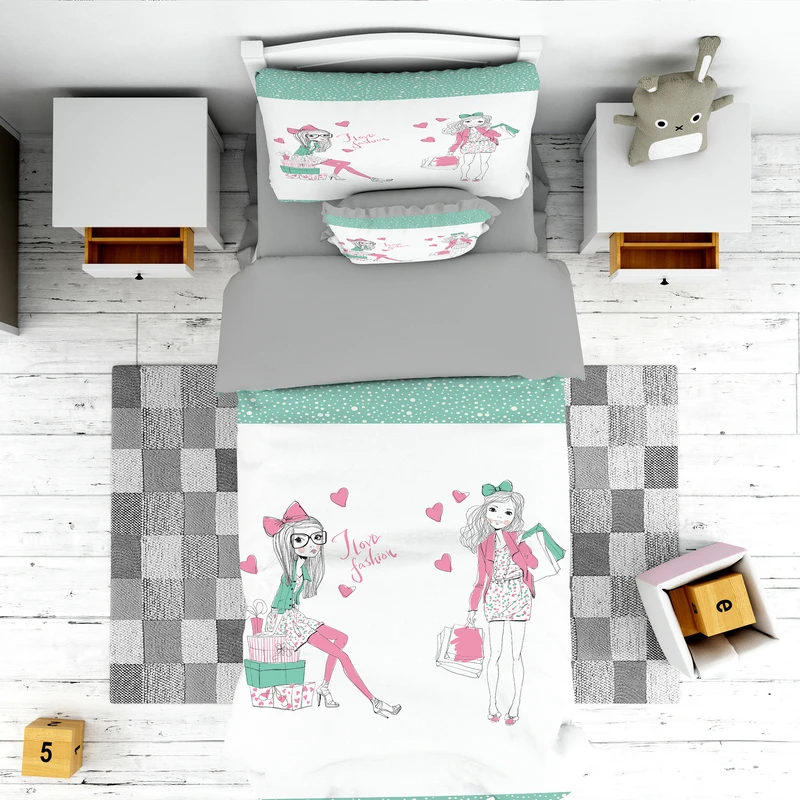 سرویس روتختی کودک مدل 4783 تکنفره 5 تکه