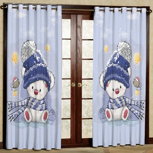 پرده مدل خرس مخمل پانچی کد 985 سایز 140x280 سانتی متر