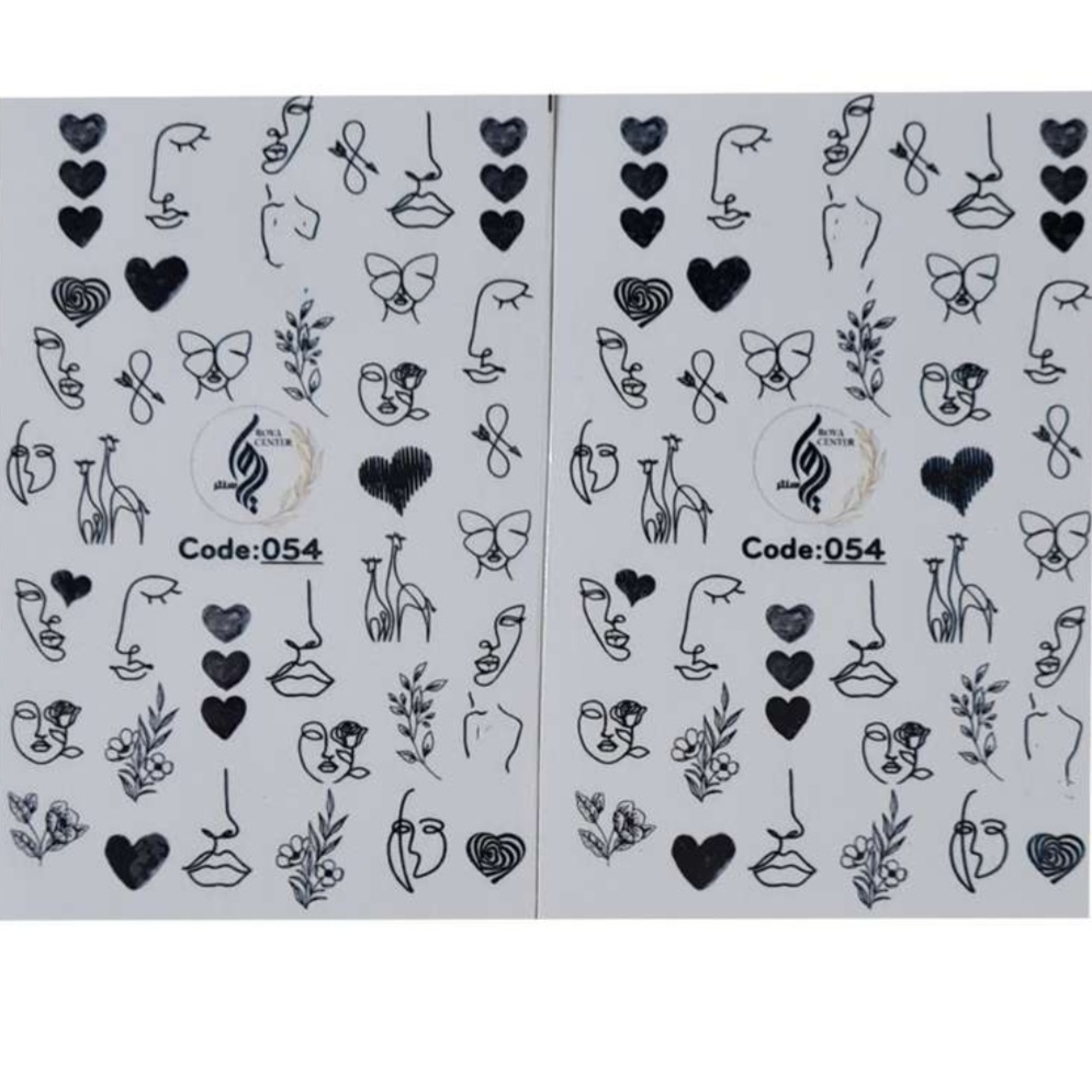 برچسب لنز ناخن رویاسنتر مدل 054LL مجموعه 2 عددی