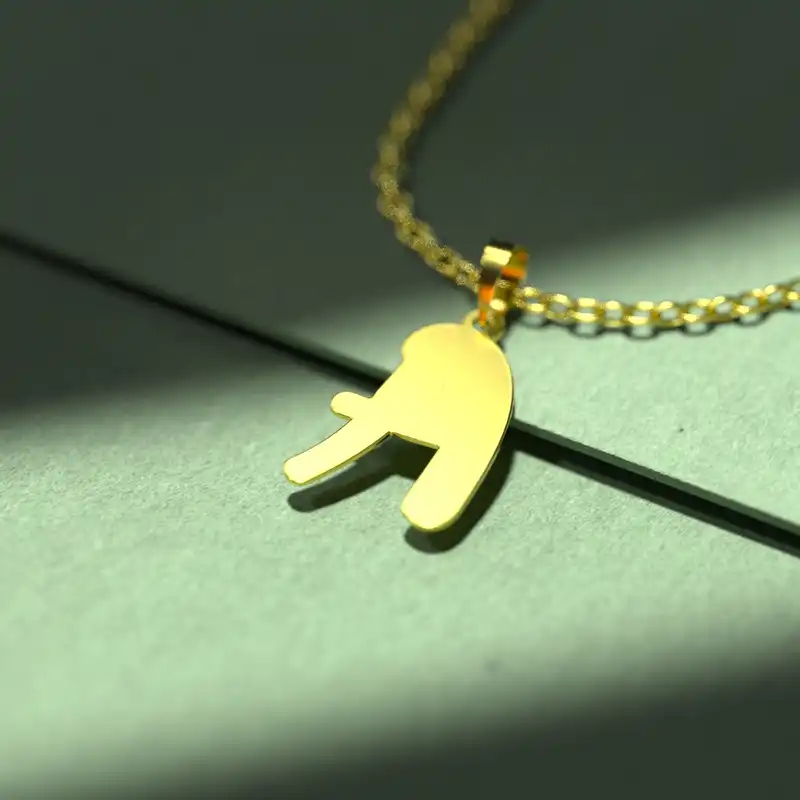 گردنبند طلا 18 عیار زنانه مدوپد مدل حرف A کد H3-1-1008