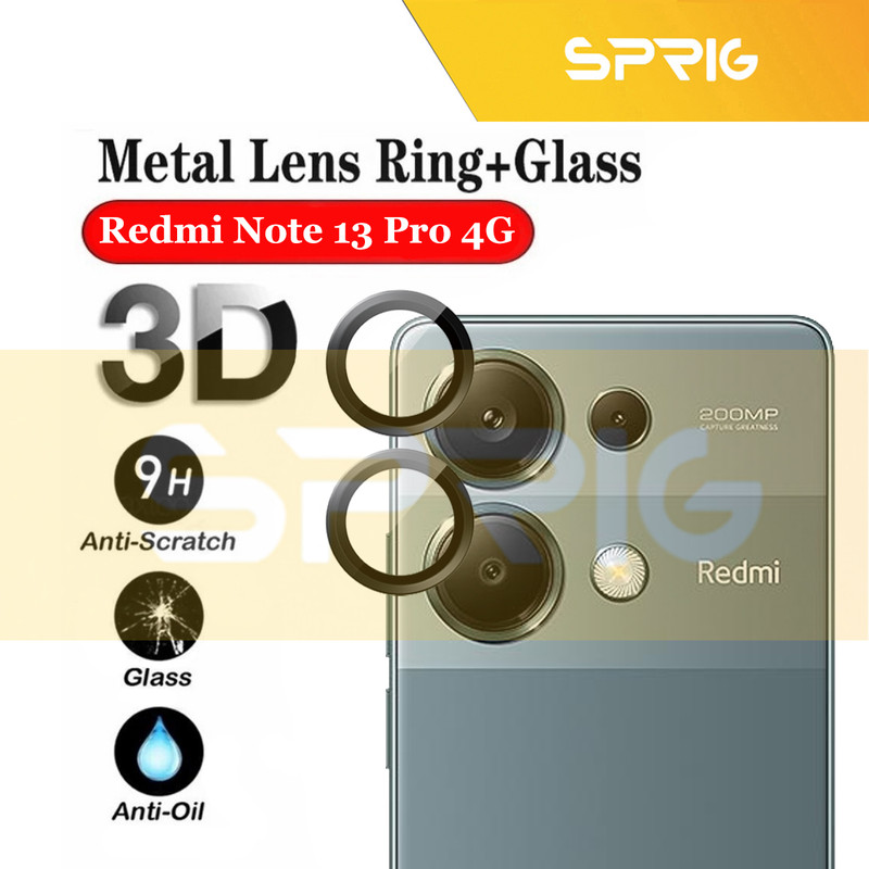 محافظ لنز دوربین اسپریگ مدل Ring Metal مناسب برای گوشی موبایل شیائومی Redmi Note 13 Pro 4G