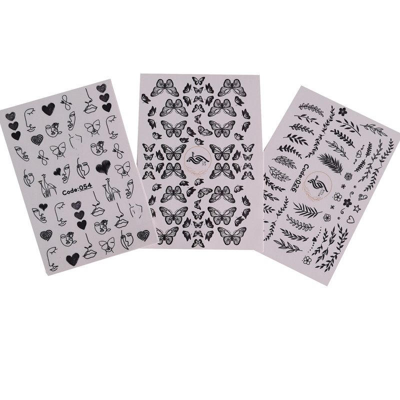 برچسب لنز ناخن مدل 022 مجموعه 3 عددی