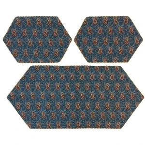 ست 3 تکه رومیزی ترمه کد TRSETE38