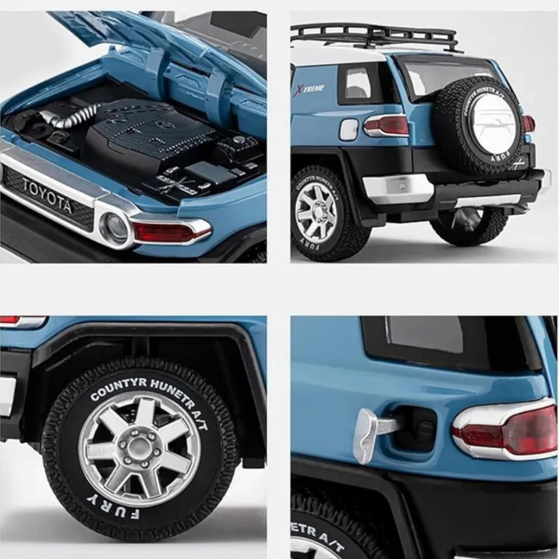 ماکت ماشین ناب سل مدل تویوتا اف جی کروز فلزی TOYOTA FJ CRUISERبه همراه جاسوییچی