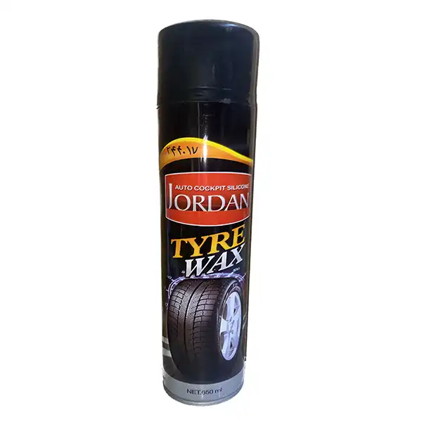 اسپری تمیز کننده و براق کننده لاستیک جردن مدل Tyre Wax حجم 650 میلی لیتر
