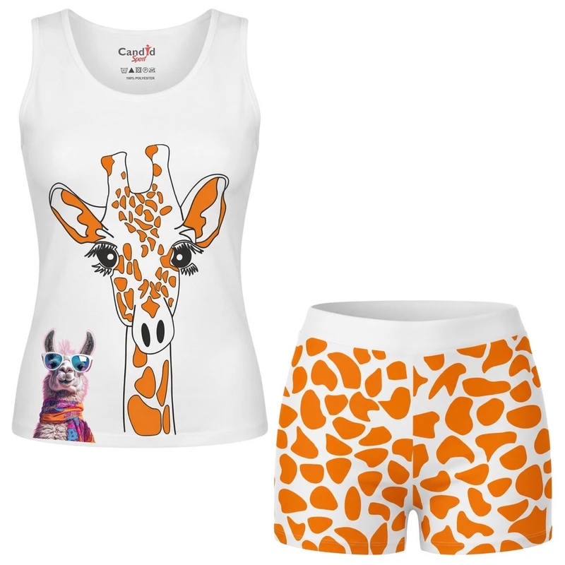 ست تاپ و شلوارک راحتی زنانه مدل آلپاکا