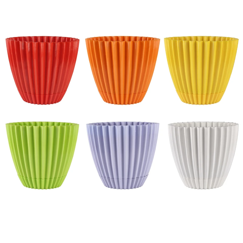 گلدان دانیال پلاستیک آذین مدل الماس 601 بسته 6 عددی