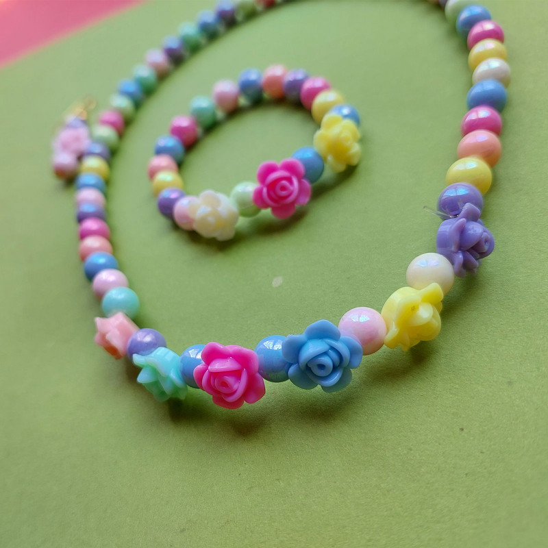 نیم ست دخترانه مدل گل کد SETK005