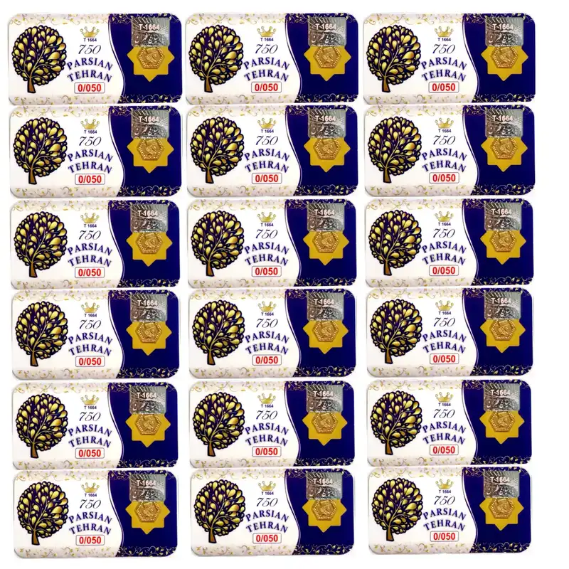 سکه گرمی طلا 18 عیار پارسیان تهران مدل ELN418 مجموعه 18 عددی