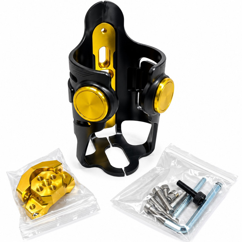 نگهدارنده و جالیوانی موتور سیکلت وارون مدل پایه فلزی رنگی طرح GLD کد W-136 