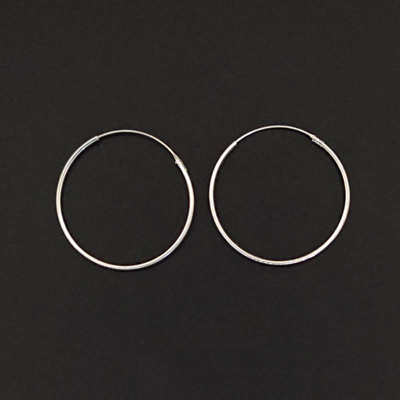 گوشواره نقره زنانه اکسسورایز مدل حلقه ای ساده