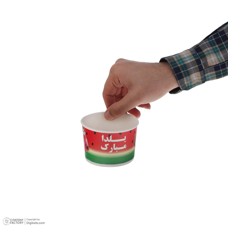 ظرف پاپ کورن طرح یلدا مدل انار مجموعه 10 عددی