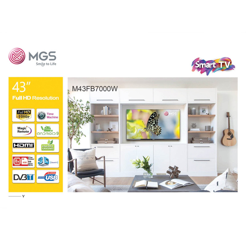 تلویزیون ال ای دی هوشمند ام جی اس مدل M43FB7000W سایز 43 اینچ