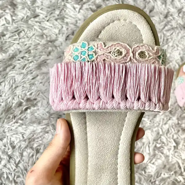 صندل زنانه مدل مکرومه کد sd01