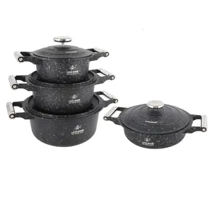 سرویس قابلمه و تابه آلومینیوم 8 پارچه لایف اسمایل مدل LIFEP20SS