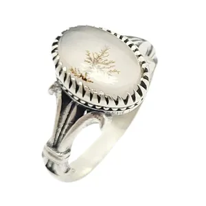 انگشتر نقره مردانه مدل شجر تک درخت کد 4912214