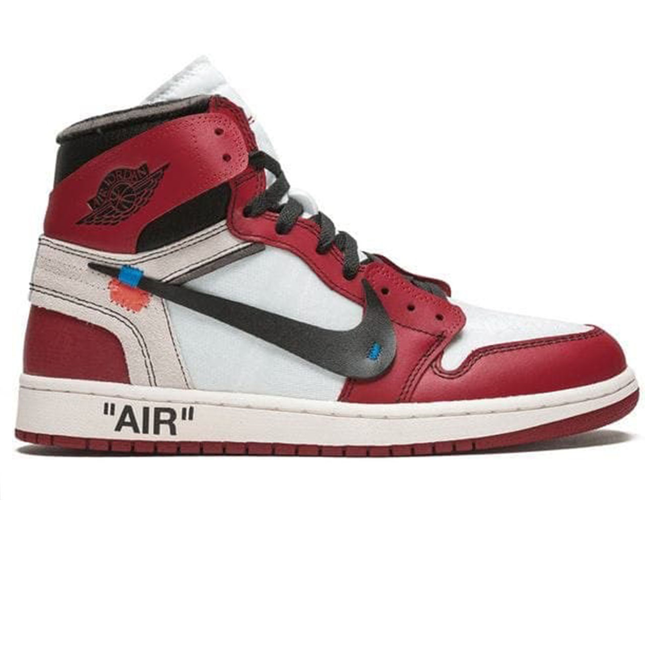 Air jordan 1 off white rouge hot sale